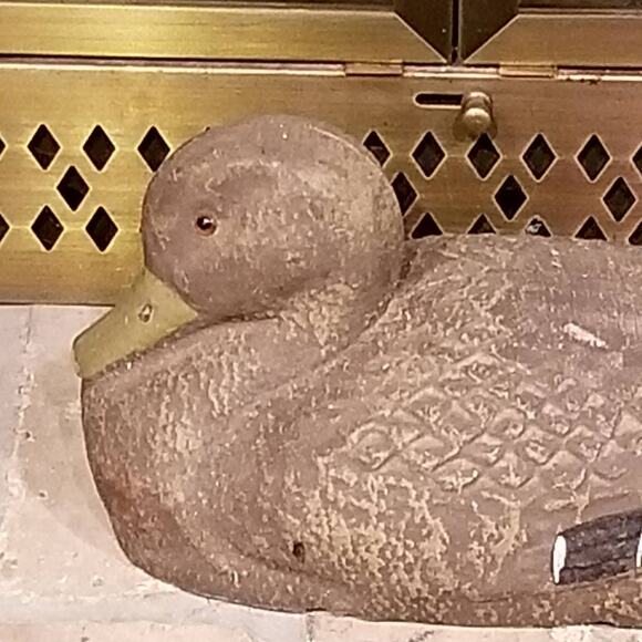 Vintage Duck Decoy, Mallard Hen, Fiber Paper Mache, Cabin Man Cave - Picture 3 of 5